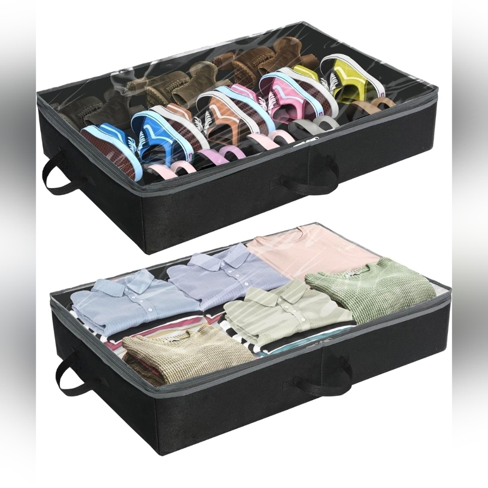 Simple Houseware Under Bed Storage Bins 2-Pack